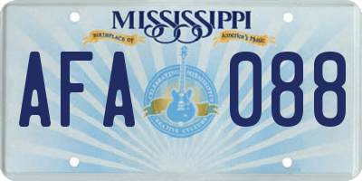 MS license plate AFA088