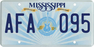 MS license plate AFA095