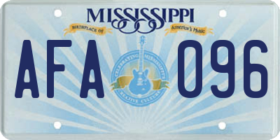 MS license plate AFA096