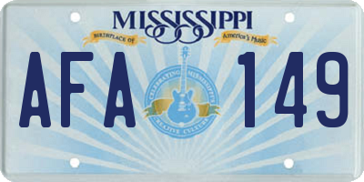 MS license plate AFA149