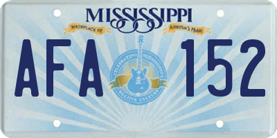 MS license plate AFA152