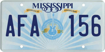 MS license plate AFA156
