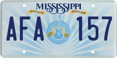 MS license plate AFA157