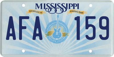 MS license plate AFA159