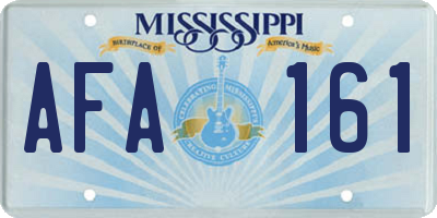 MS license plate AFA161