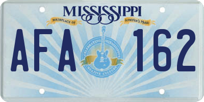 MS license plate AFA162