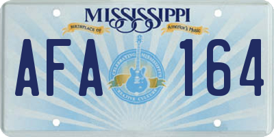 MS license plate AFA164