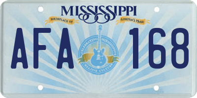 MS license plate AFA168