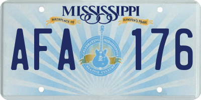 MS license plate AFA176