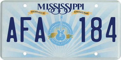 MS license plate AFA184