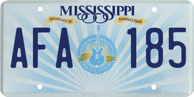 MS license plate AFA185