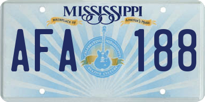 MS license plate AFA188