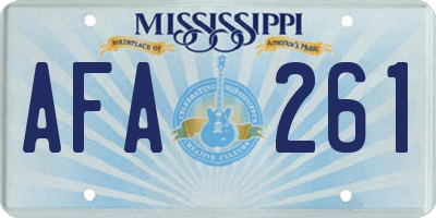 MS license plate AFA261