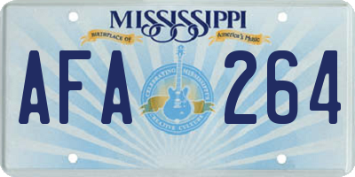 MS license plate AFA264