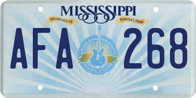 MS license plate AFA268