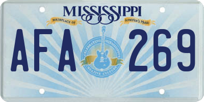 MS license plate AFA269