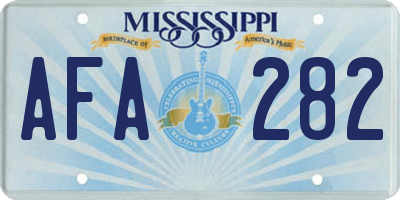 MS license plate AFA282