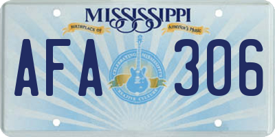 MS license plate AFA306