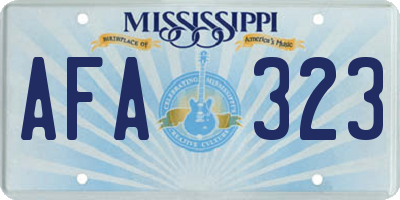 MS license plate AFA323