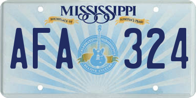 MS license plate AFA324