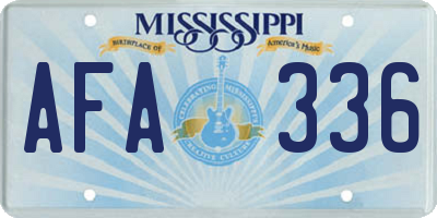MS license plate AFA336