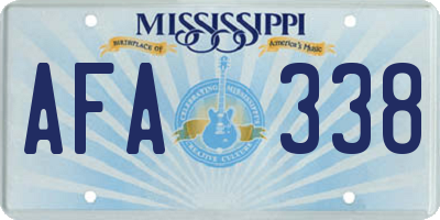 MS license plate AFA338