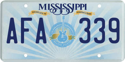MS license plate AFA339