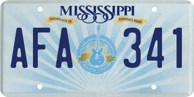 MS license plate AFA341