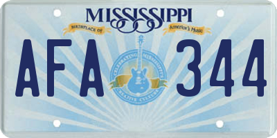 MS license plate AFA344