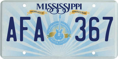 MS license plate AFA367
