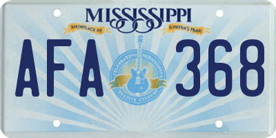 MS license plate AFA368