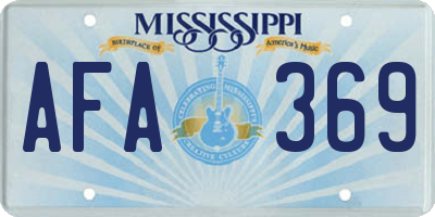 MS license plate AFA369