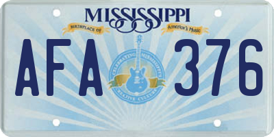 MS license plate AFA376