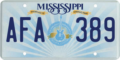 MS license plate AFA389