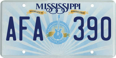 MS license plate AFA390