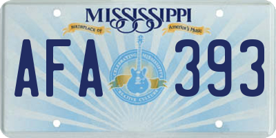MS license plate AFA393