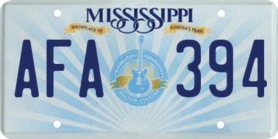 MS license plate AFA394