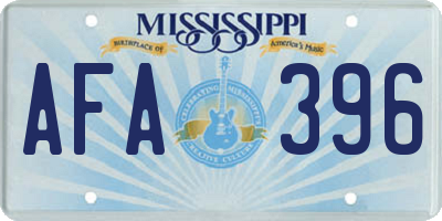 MS license plate AFA396
