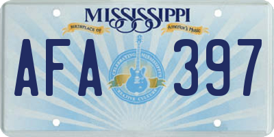 MS license plate AFA397