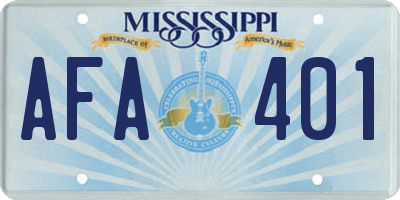 MS license plate AFA401