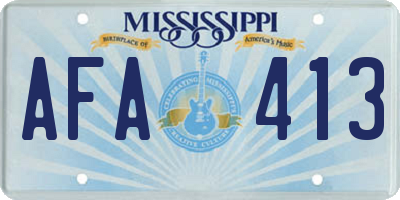 MS license plate AFA413