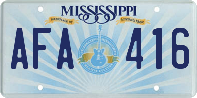 MS license plate AFA416