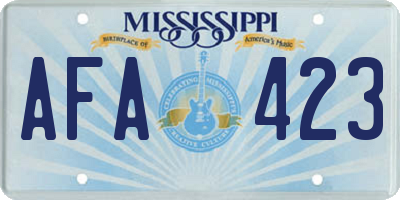 MS license plate AFA423