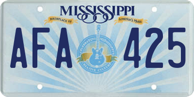 MS license plate AFA425