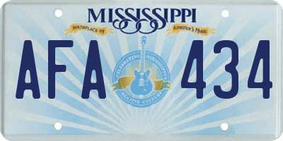 MS license plate AFA434