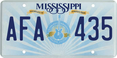 MS license plate AFA435