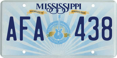 MS license plate AFA438