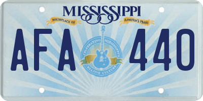 MS license plate AFA440