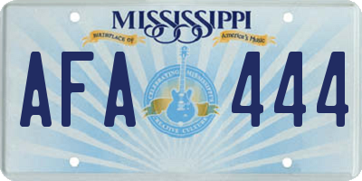 MS license plate AFA444