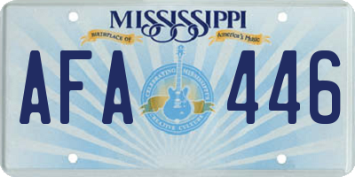 MS license plate AFA446